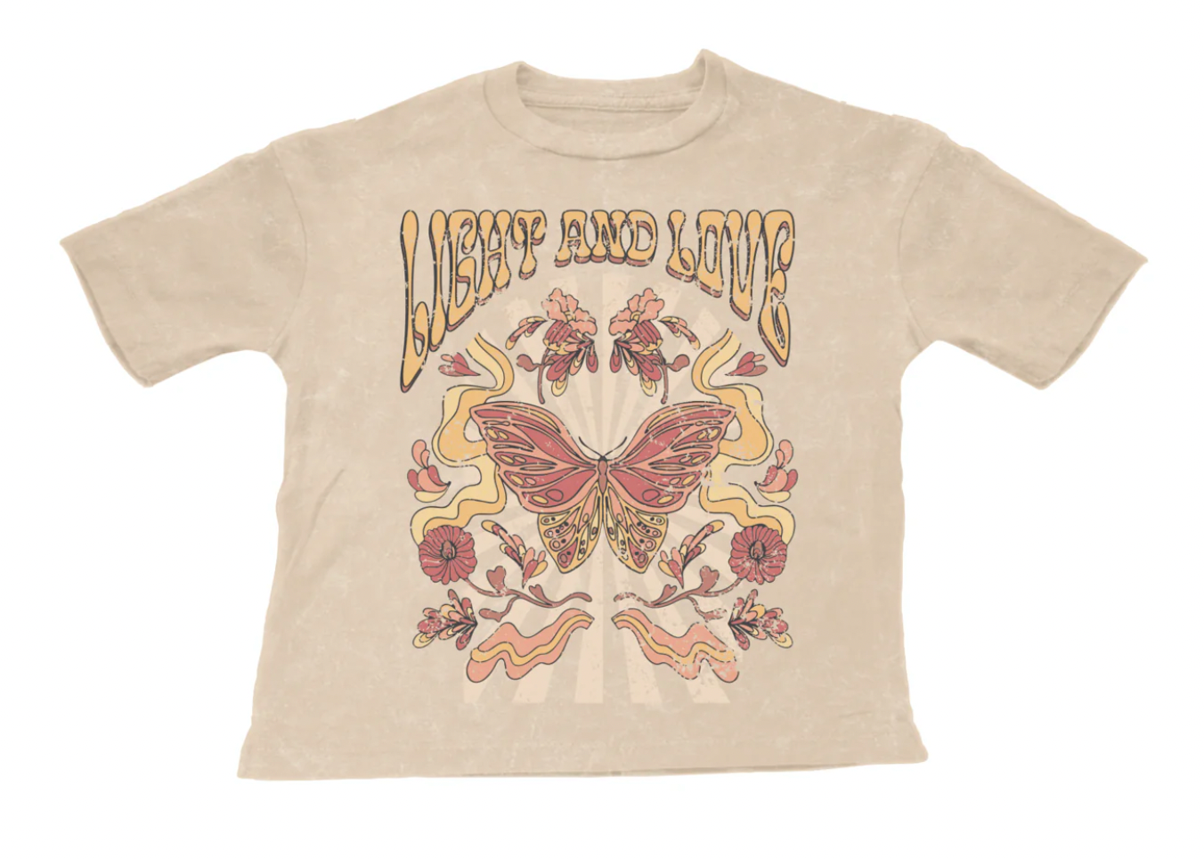 Tiny Whales - Light and Love Boxy Super Tee - Mineral Wheat