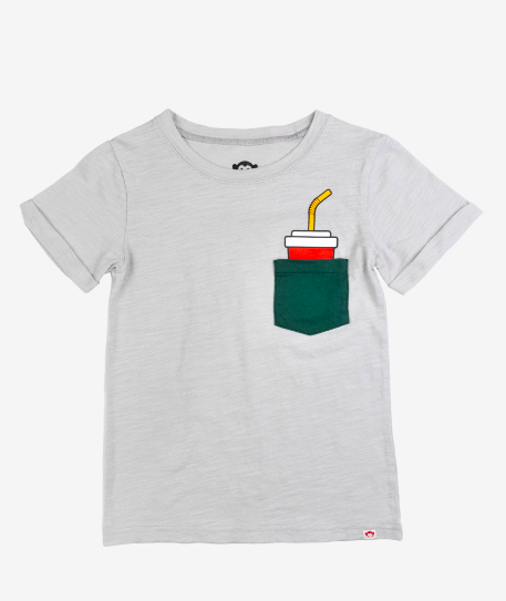 Appaman day trip pocket tee - lt grey