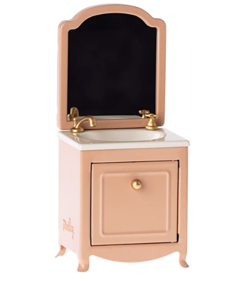 Sink dresser w. mirror, Mouse - Dark powder