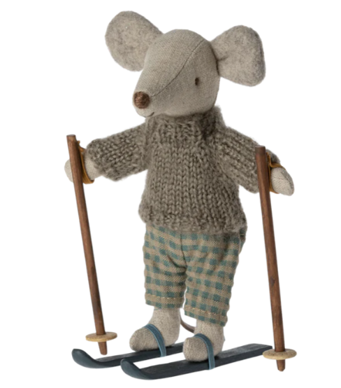 Winter mouse with ski set, Big brother