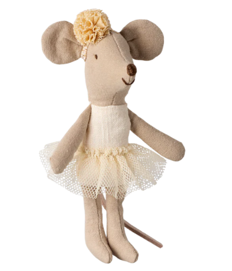 Maileg Ballerina mouse, Little Sister - Off White