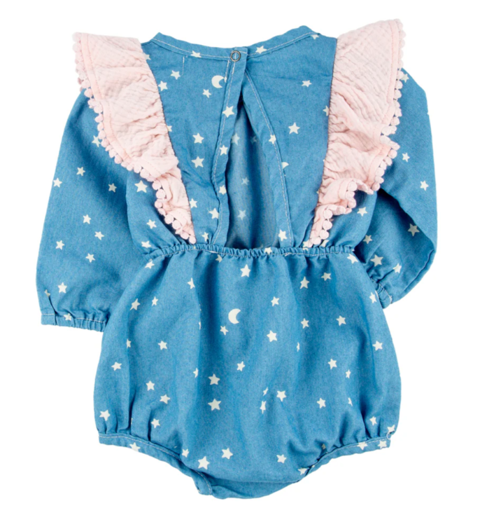 Miki Miette Ingrid Bubble Romper Nordic Sky