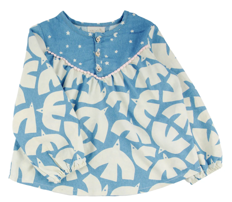 Miki Miette Julia Blouse Nordic Sky