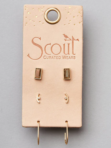 Scout Curated Wears - Courtney Stud Trio - Gold