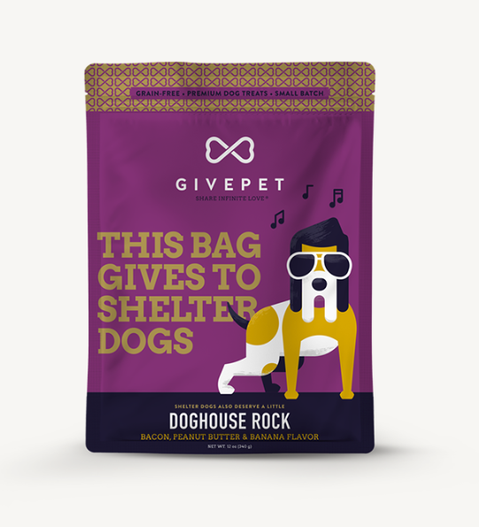 GIVEPET DOGHOUSE ROCK BAKED BISCUITS - 11OZ BAG DOG TREATS