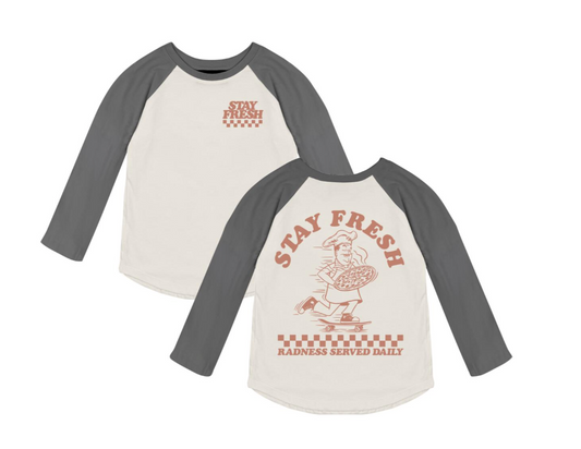 TINY WHALES STAY FRESH RAGLAN TEE