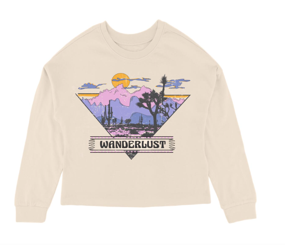 TINY WHALES WANDERLUST OVERSIZE L/S TEE