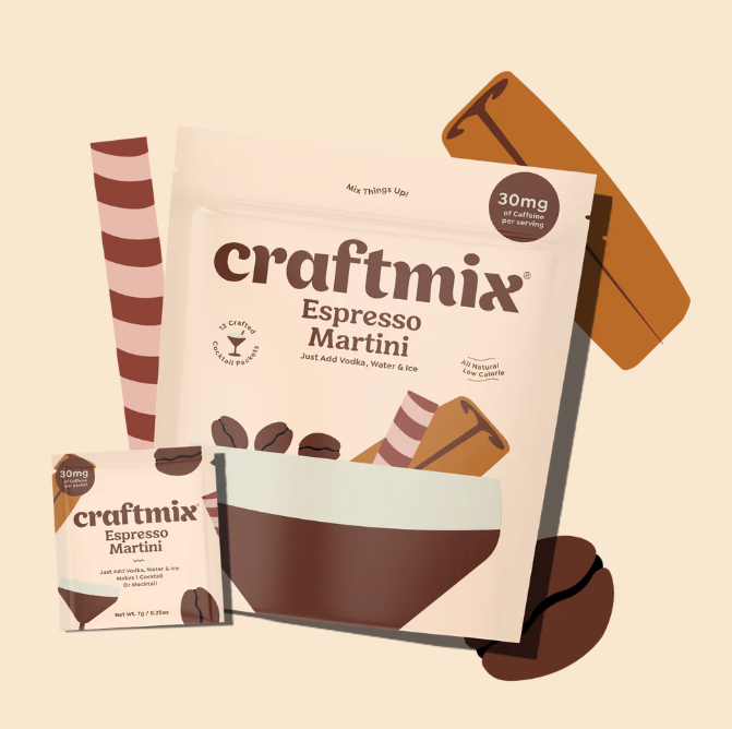 Craftmix - Espresso Martini Old Fashioned Cocktail Mixer - Single Packets