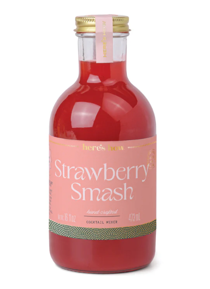 HERE'S HOW HERE'S HOW COCKTAIL MIXER - STRAWBERRY SMASH - 16OZ