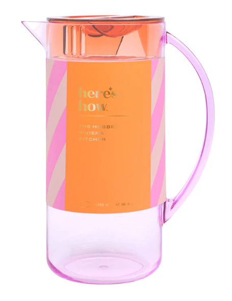HERE'S HOW THE HOBBES PITCHER - LILAC + ORANGE
