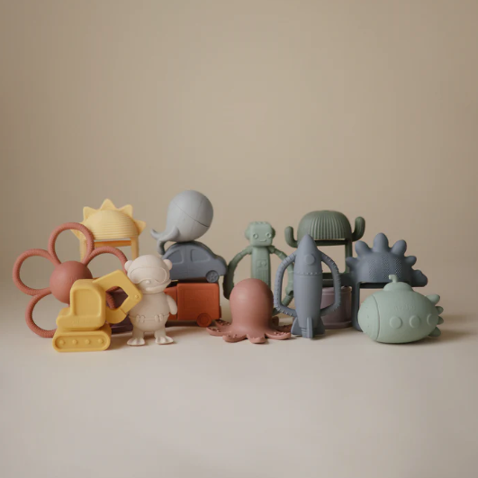 Mushie Robot Rattle Teether