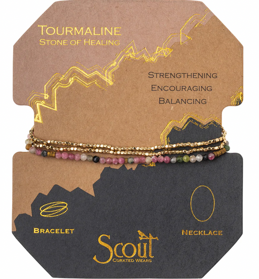 Scout Delicate Stone Tourmaline/Gold - Stone of Healing