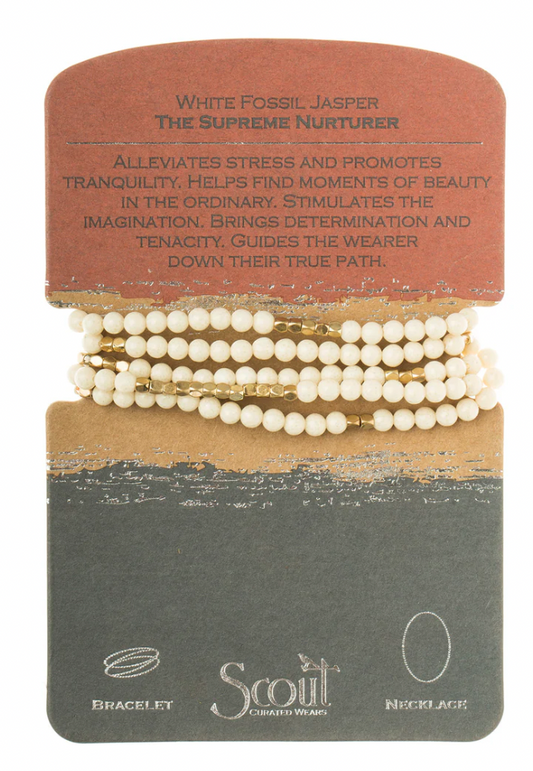 Scout Stone Wrap White Fossil Jasper - The Supreme Nurturer