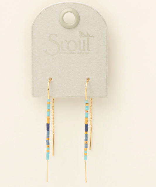 Scout Chromacolor Miyuki Thread Earring - Cobalt Multi/Gold