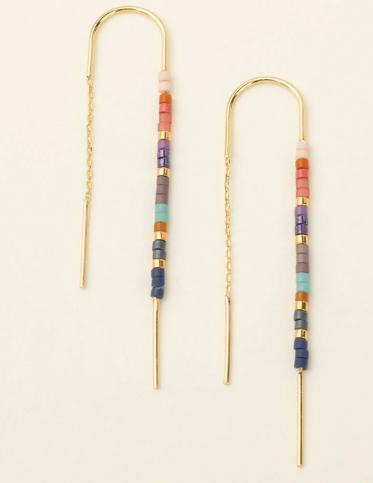 Scout Chromacolor Miyuki Thread Earring - Dark Multi/Gold