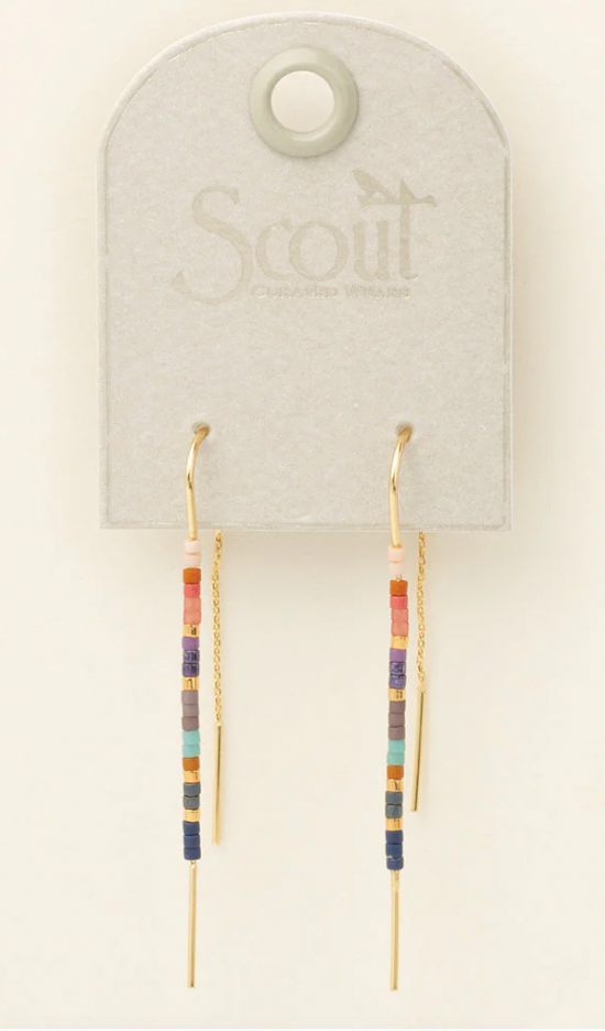 Scout Chromacolor Miyuki Thread Earring - Dark Multi/Gold