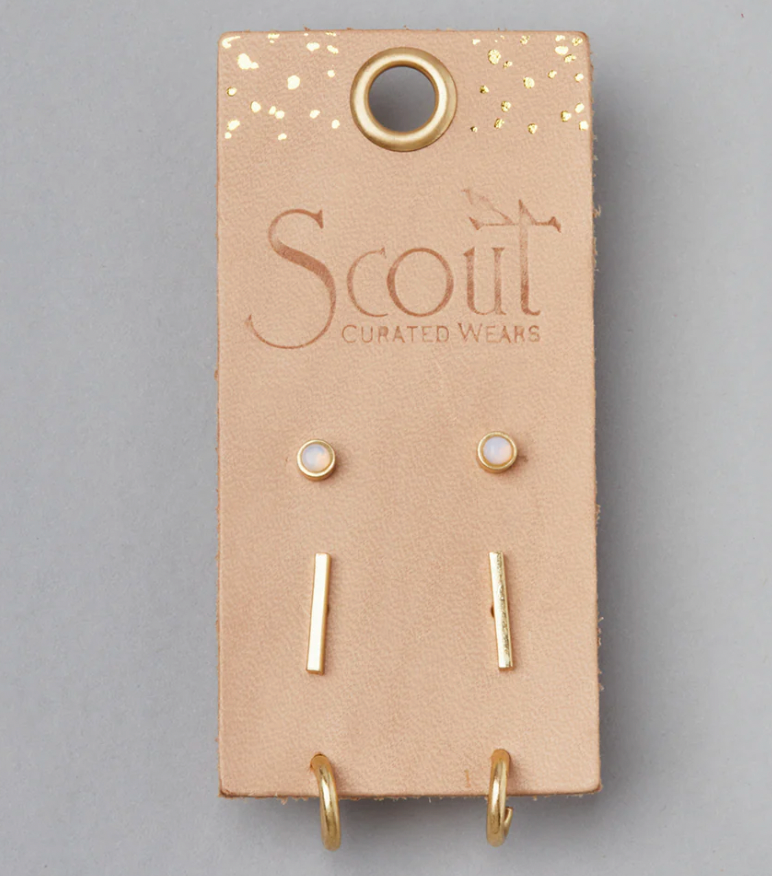 Scout Scarlett Stud Trio - Opalite/Gold