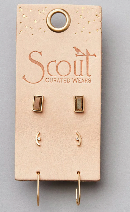 Courtney Stud Trio- Pyrite/Gold