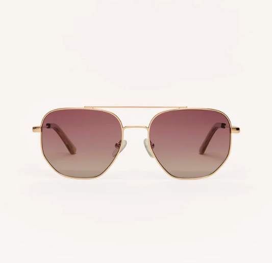Z Supply Sunglasses - Highway - Rose Gold - Gradient