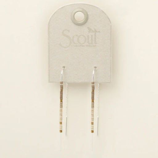 Scout Chromacolor Miyuki Thread Earring - Pewter Multi/Silver