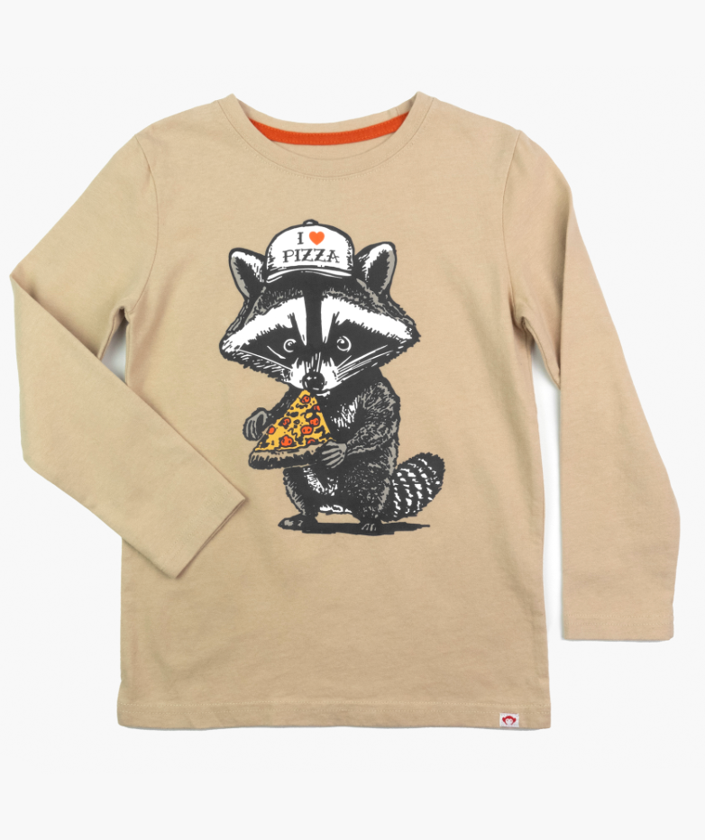 Appaman Graphic L/S Tee - Trash Panda - Fog