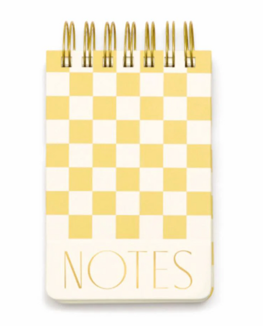 DESIGNWORKS INK - TWIN WIRE NOTEPAD, 4" X 6" - CHECKS