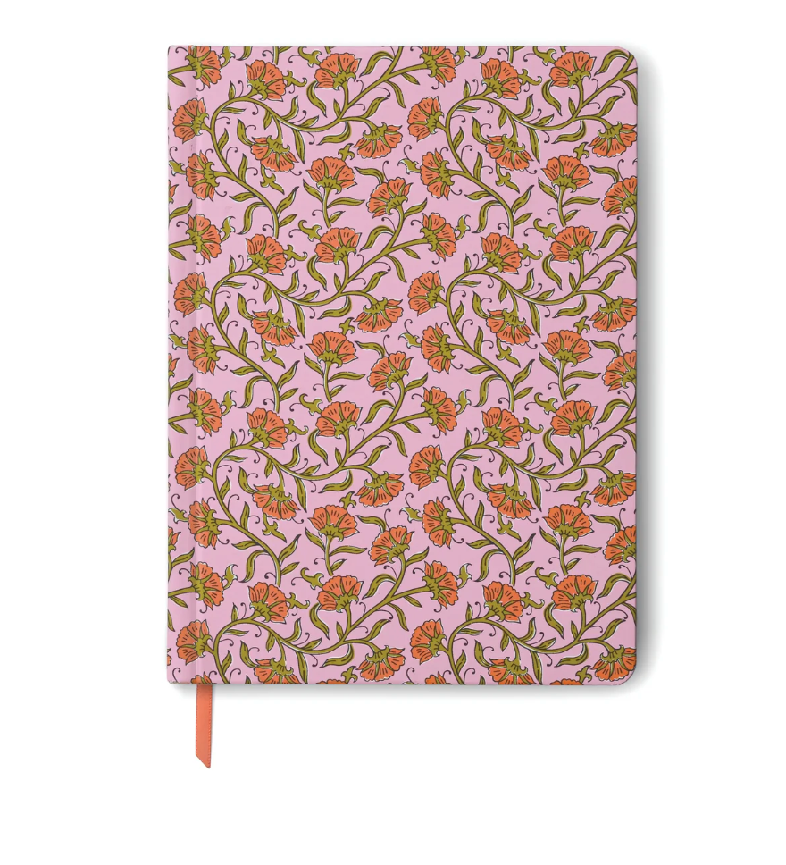 DESIGNWORKS INK - JUMBO SOFT TOUCH JOURNAL - PINK VINTAGE FLORAL