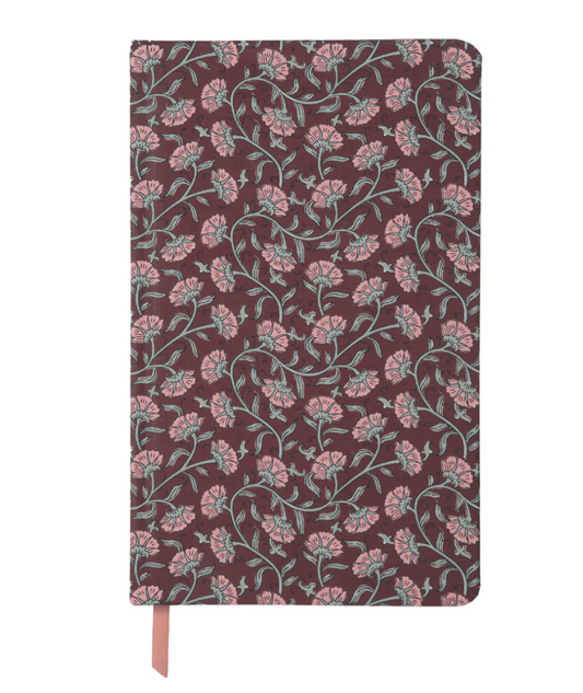 DESIGNWORKS INK - SOFT TOUCH JOURNAL - BURGUNDY VINTAGE FLORAL