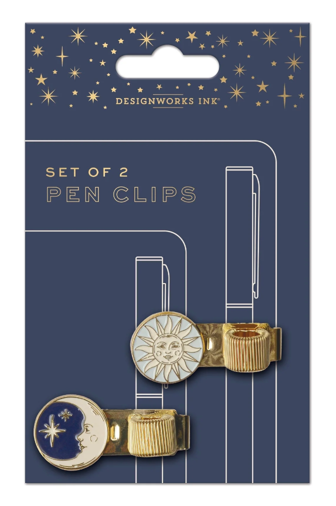 DESIGNWORKS INK - PEN CLIPS - CELESTIAL, SET OF 2