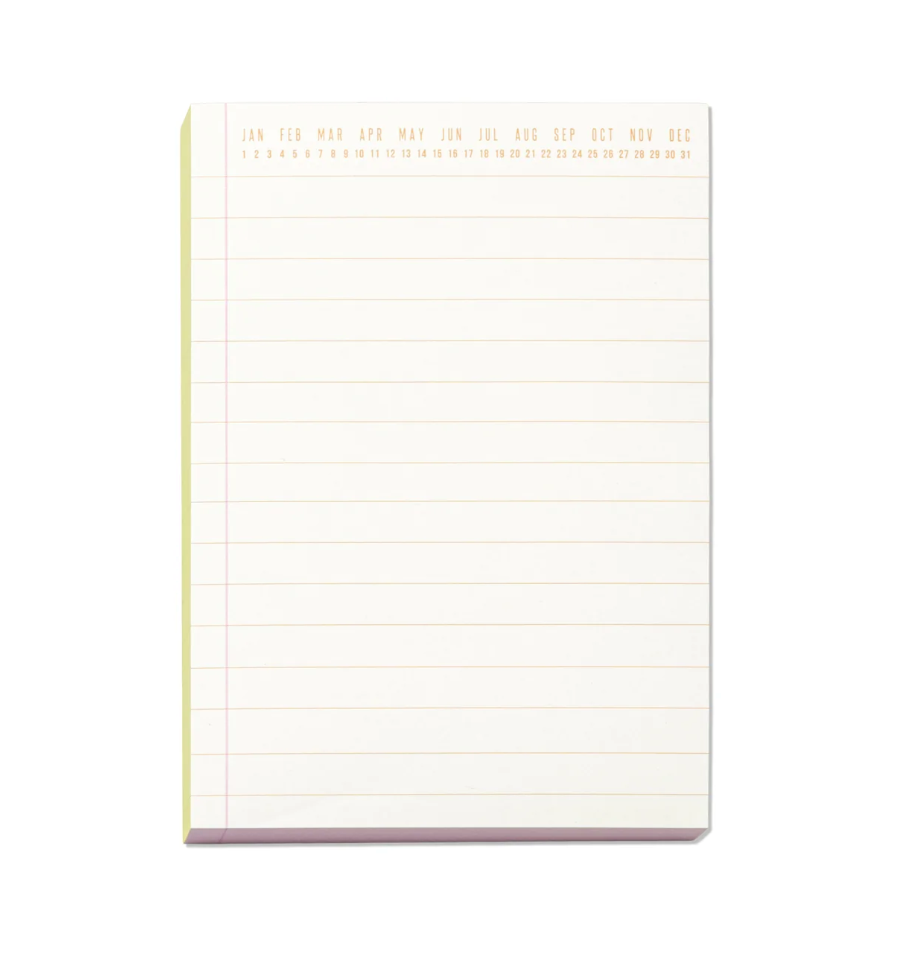 DESIGNWORKS INK - COLORBLOCK NOTEPAD - CHARTREUSE & PINK