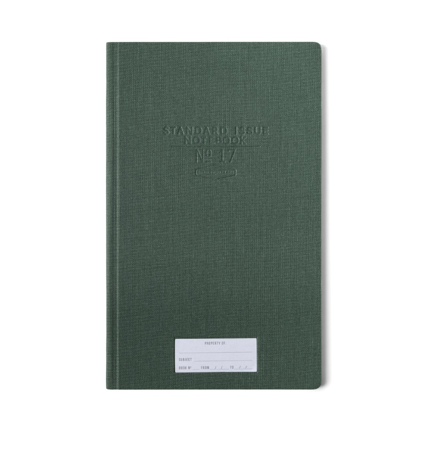 DESIGNWORKS INK - STANDARD ISSUE TALL NOTEBOOK NO 17 7.25 x 11.5 - GREEN