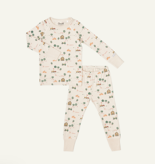 Coccoli Farm Toddler / Kids Neutral Pajama Set