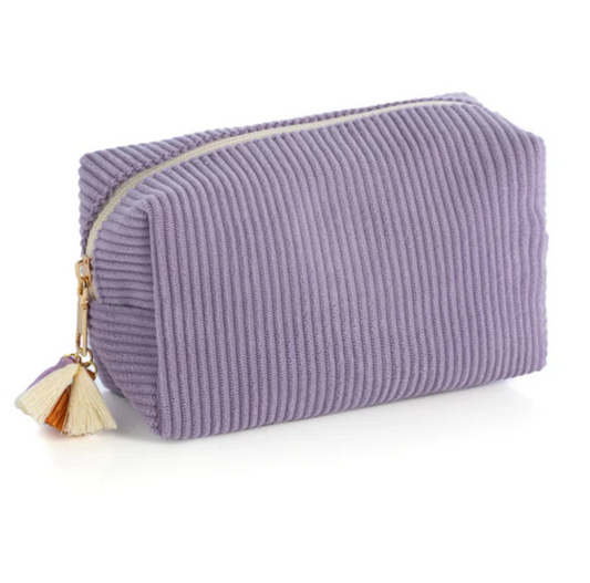 Shiraleah Roux Boxy Zip Cosmetic Travel Pouch - Lilac