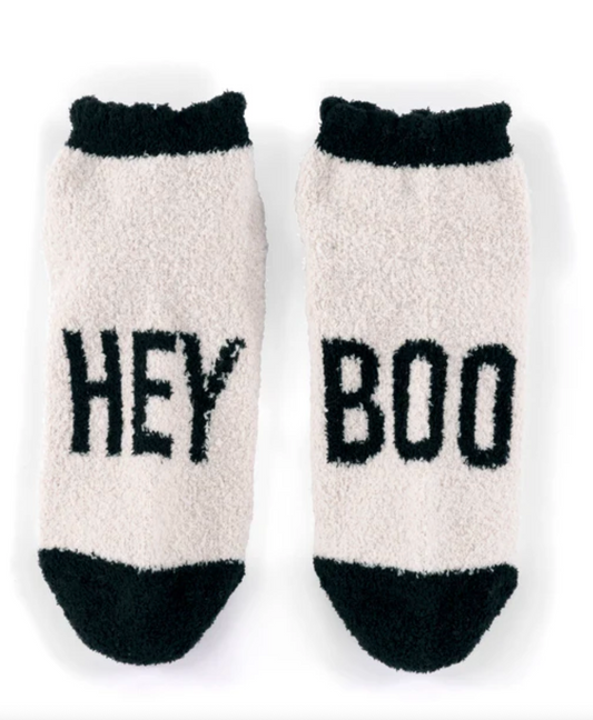 Shiraleah Hey Boo Home Socks - Taupe