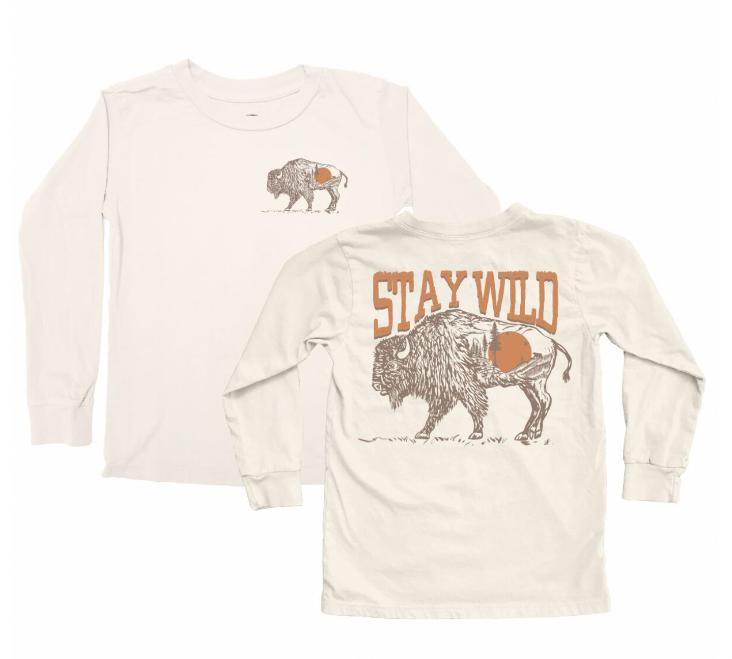 TINY WHALES STAY WILD L/S TEE