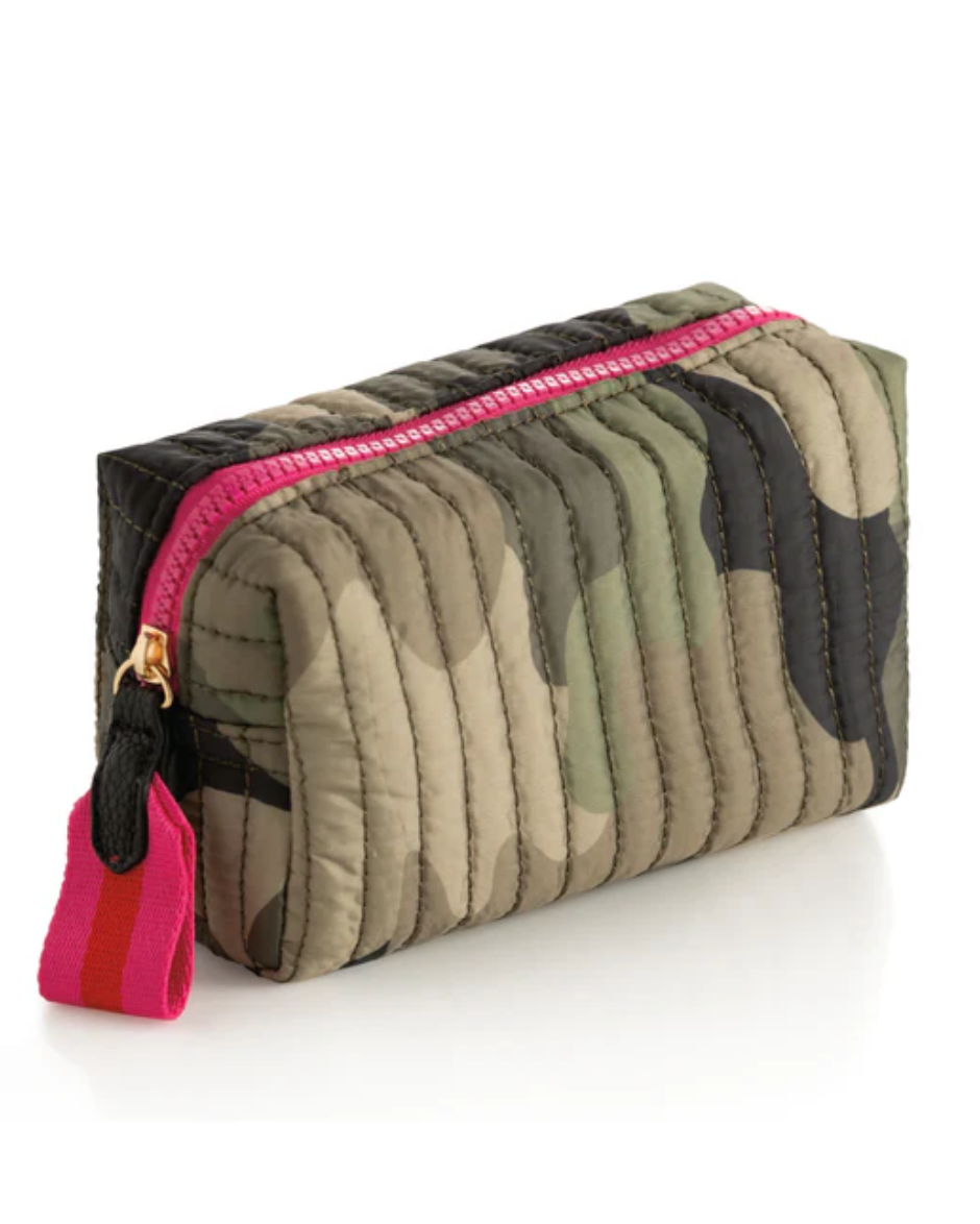 Shiraleah Ezra Small Boxy Cosmetic Travel Pouch - Camo