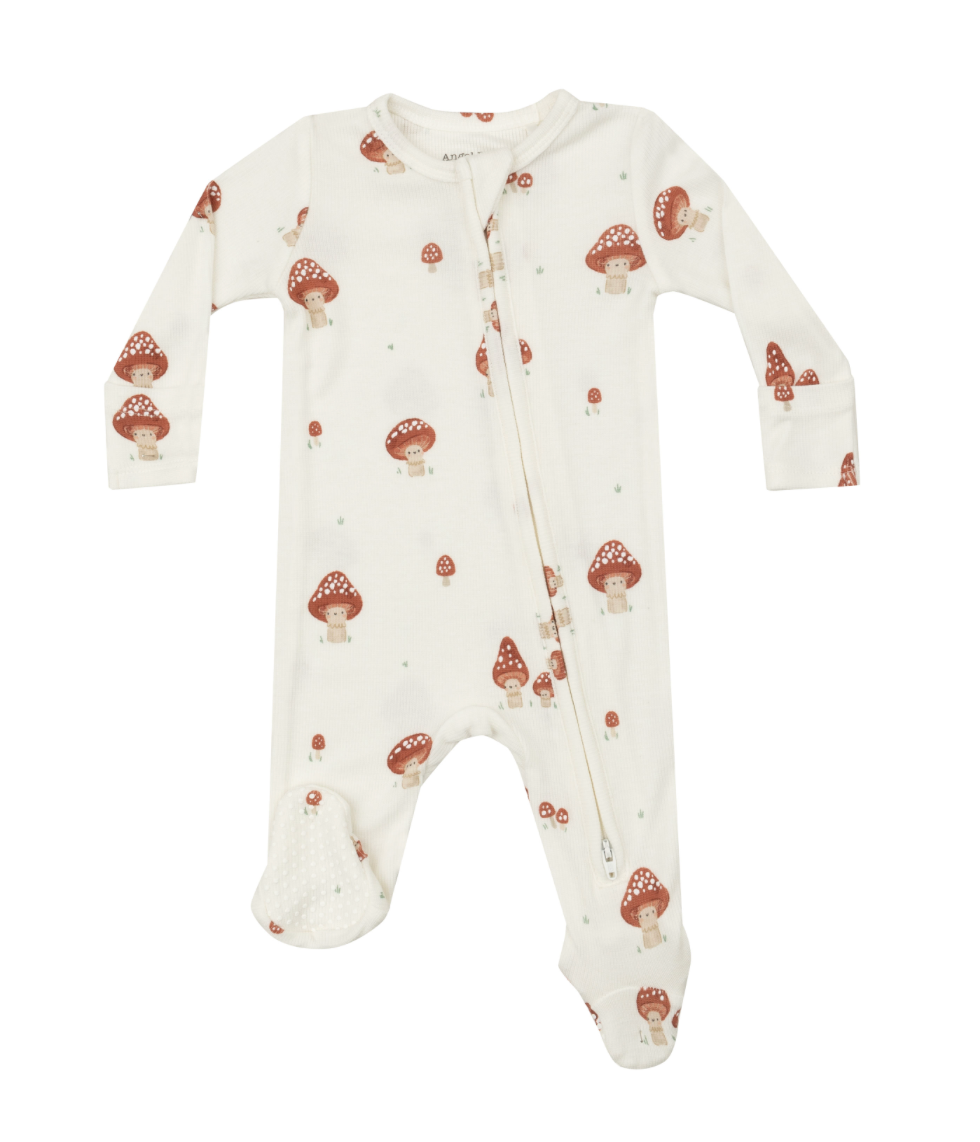 Angel Dear Mushrooms - 2 Way Zipper Footie