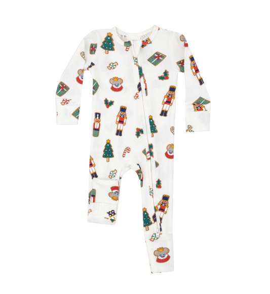 Angel Dear Nutcracker Christmas Cookies - 2 Way Zipper Romper