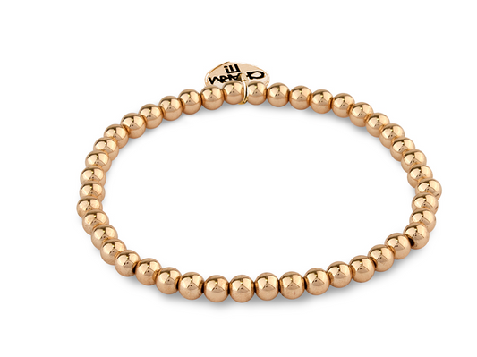 Charm It!  - 4mm Gold Bead Bracelet