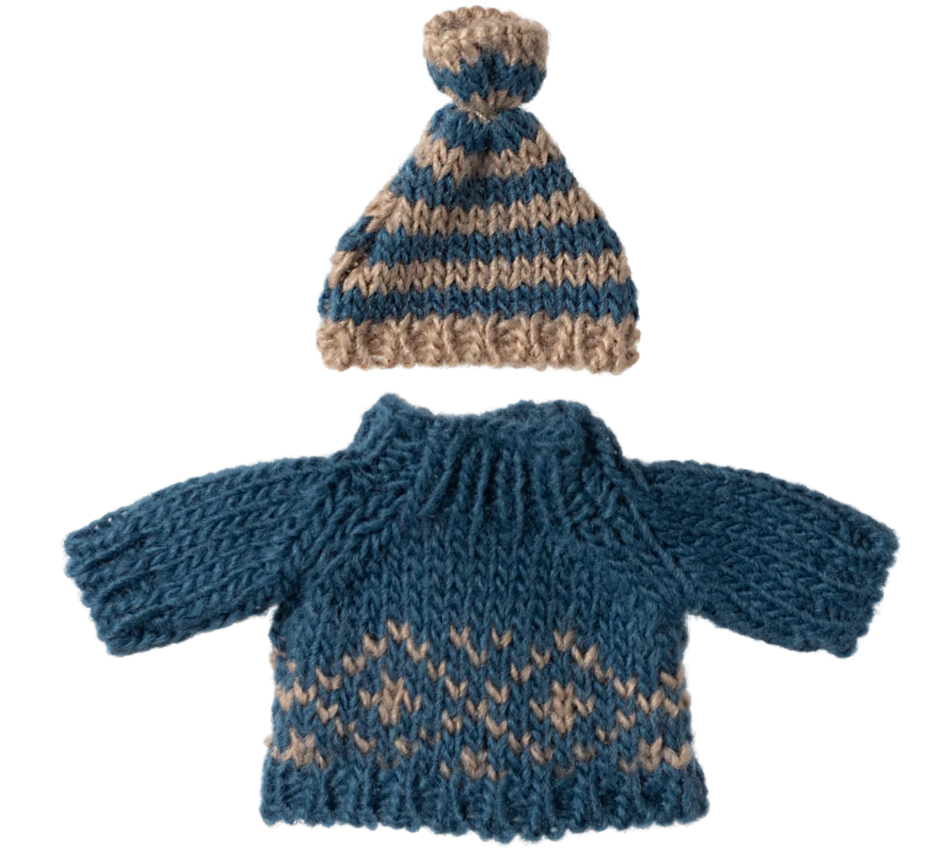 Maileg Knitted sweater and hat - Dad mouse