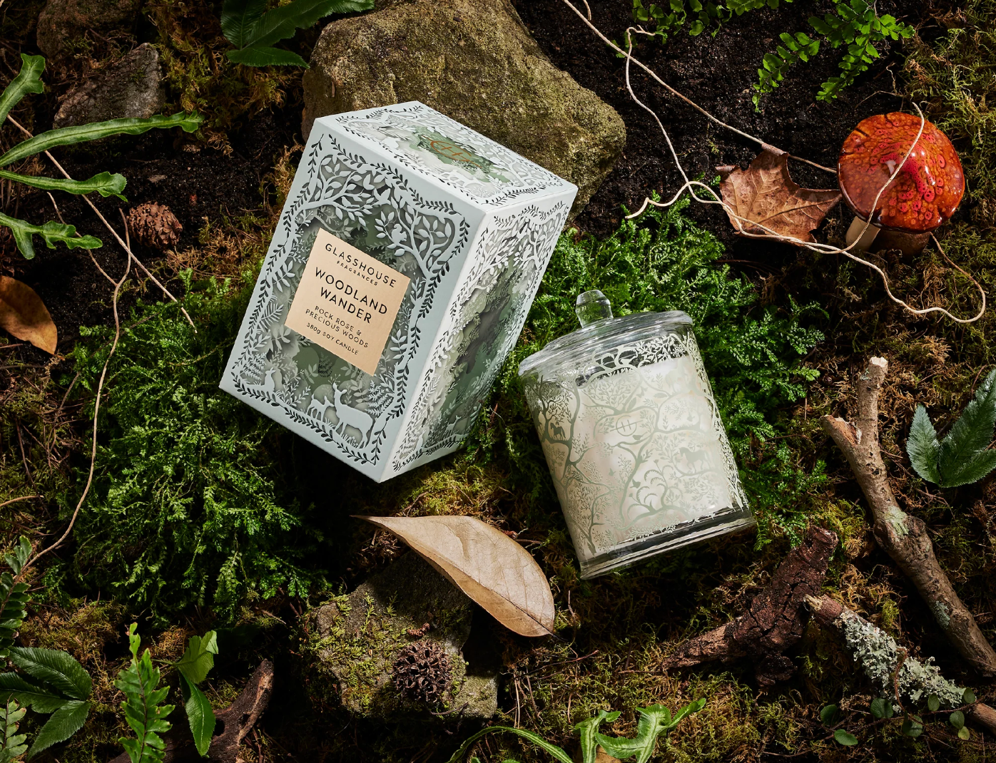 Glasshouse Fragrances 13.4oz Candle - Woodland Wander