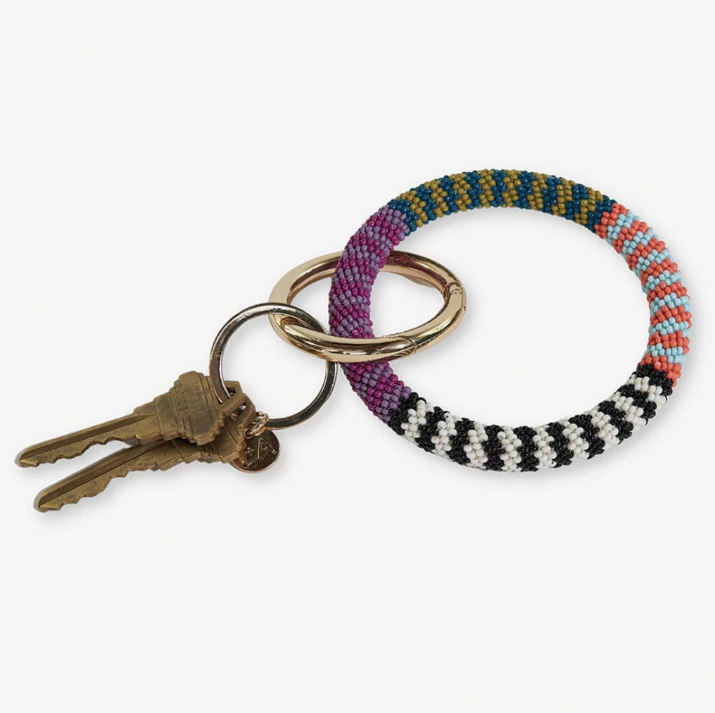 Ink & Alloy Chloe Key Ring - Two Tone Multi