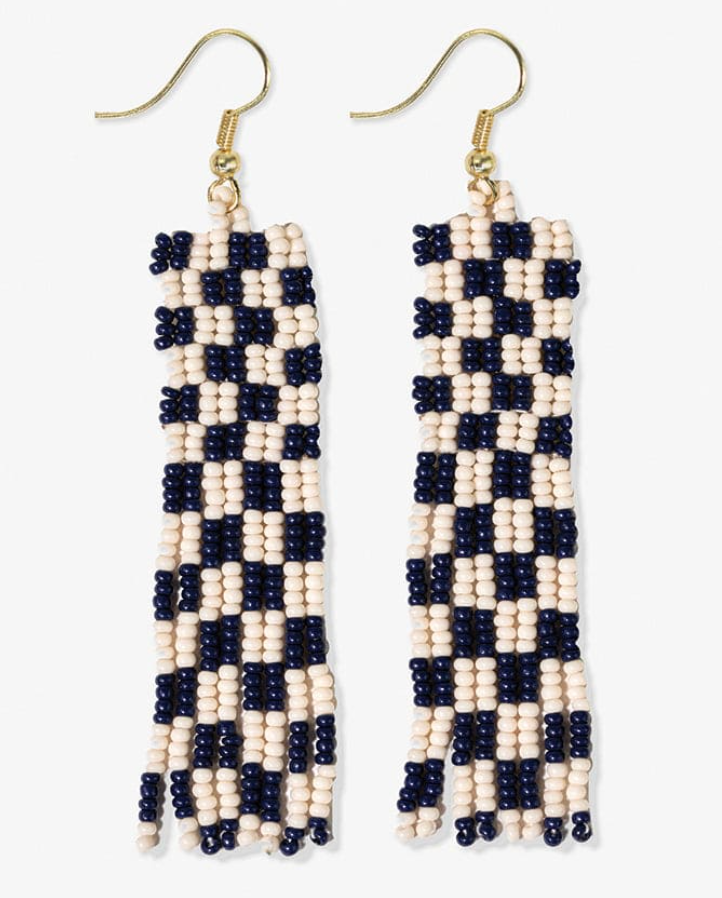 Ink & Alloy Earrings - Harriet Navy