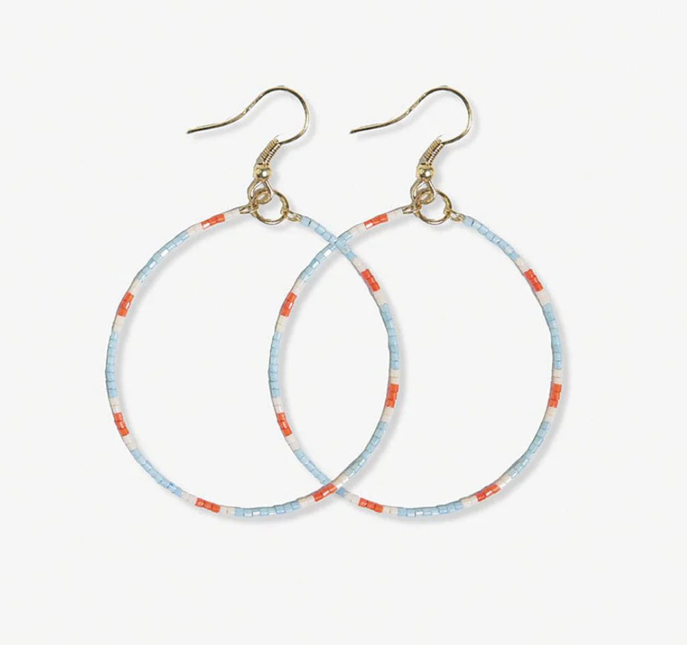 Ink & Alloy Earrings - Kelly Light Blue Beaded