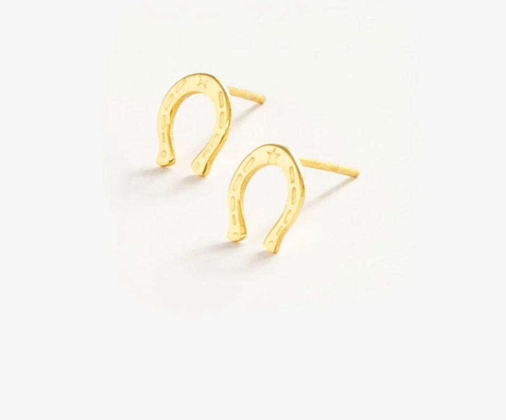 Ink & Alloy Earrings- Horseshoe