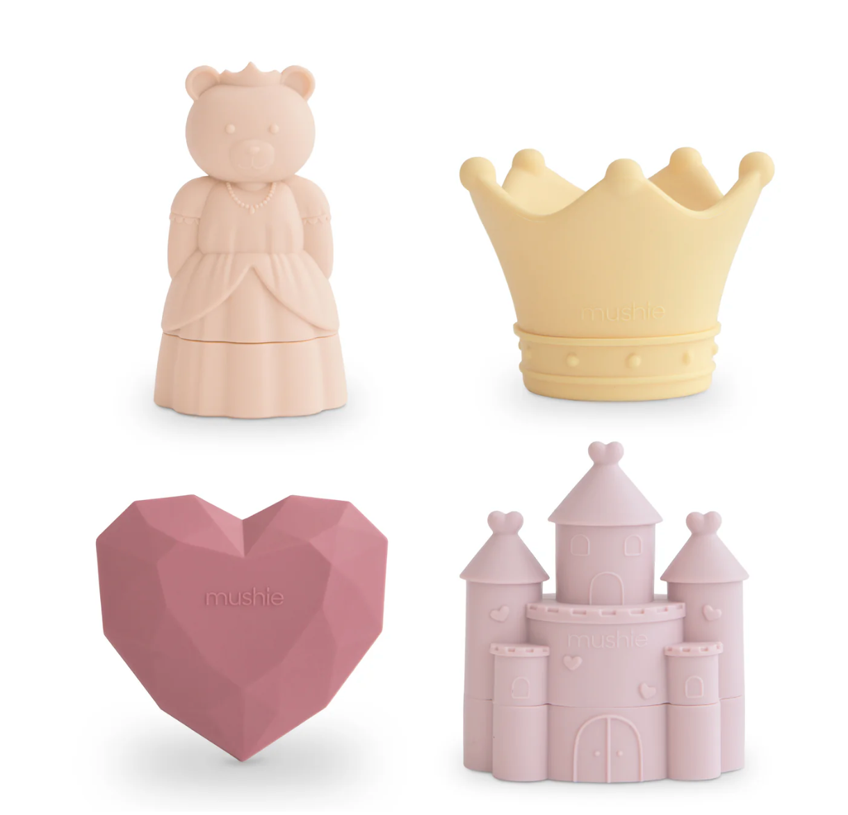 Mushie Princess Bath Toy Play Set - Set of 4