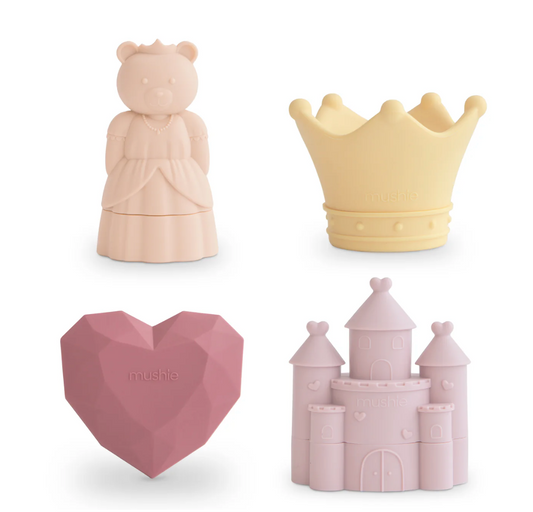 Mushie Princess Bath Toy Play Set - Set of 4