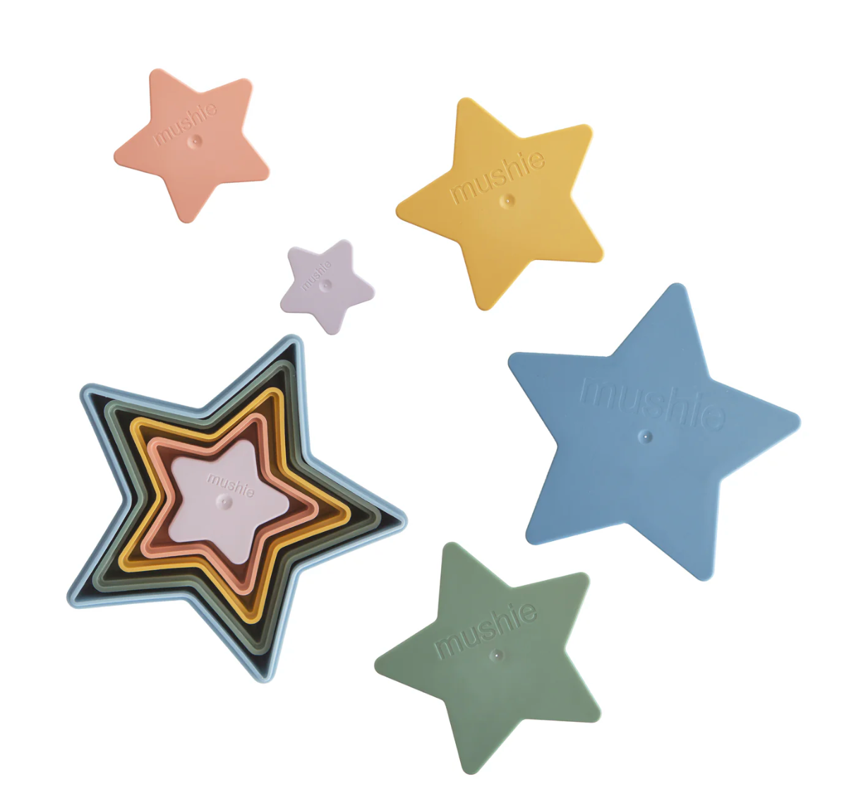 Mushie Nesting Stars Toy - Retro