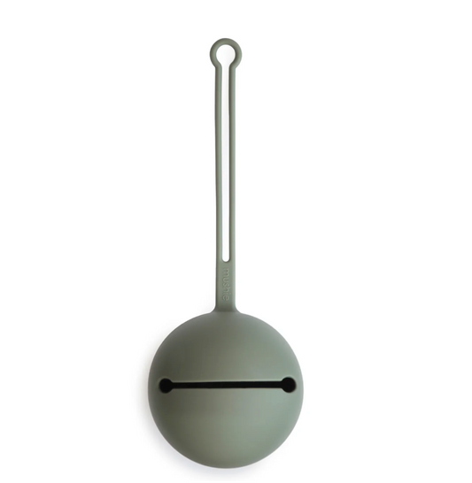 Mushie Silicone Pacifier Holder Case - Dried Thyme