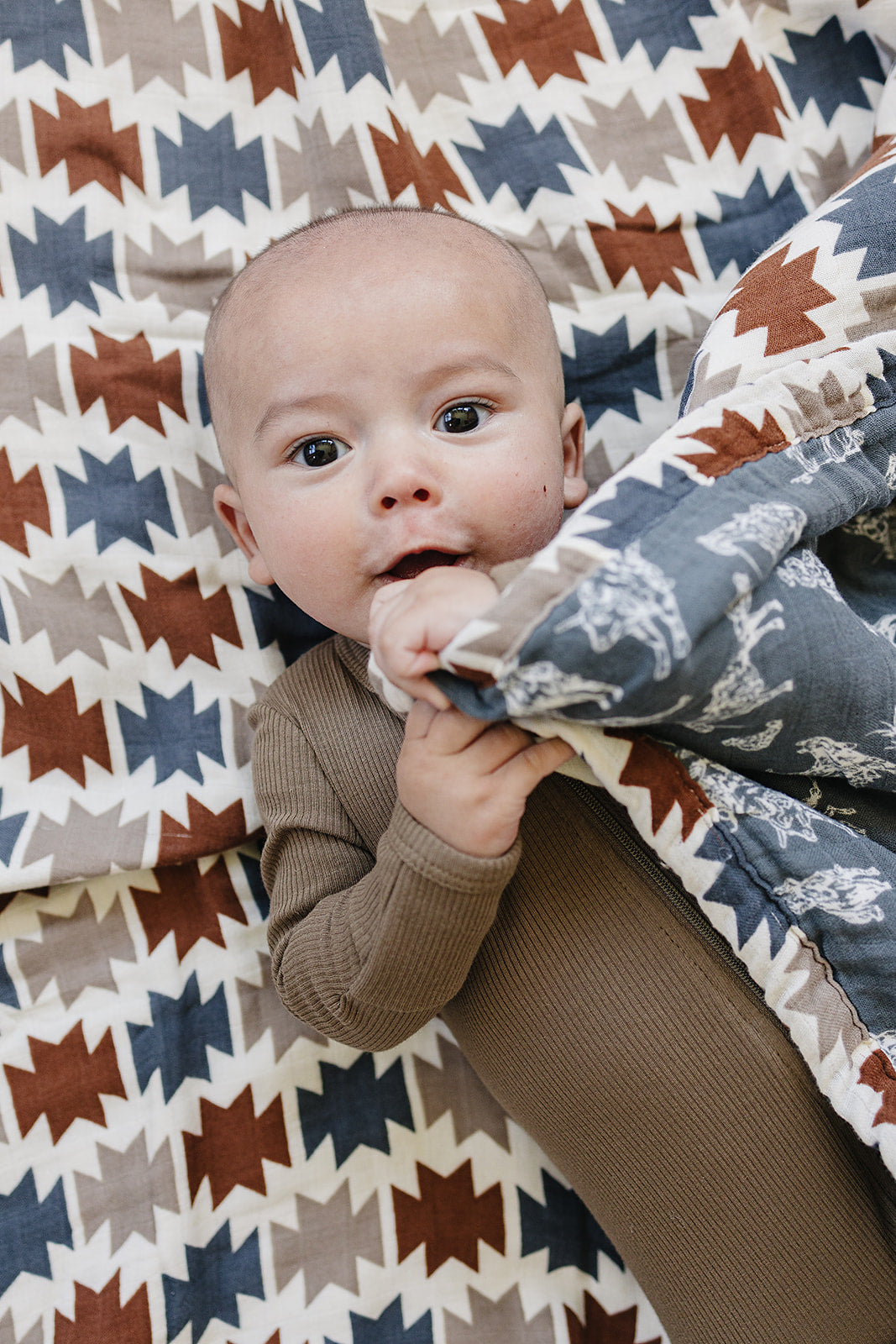 Western Aztec + Wild West Muslin Quilt